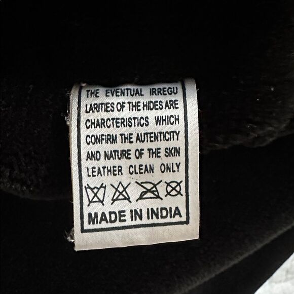 Inivia Leather Men’s 3XL Black Genuine Leather Shearling Aviator Bomber Jacket - Picture 11 of 16